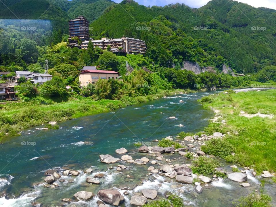 View from train between Kyoto and Takayama, Japan