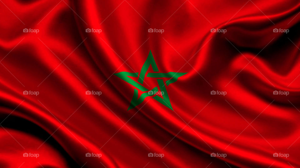 Wide moroccan flag