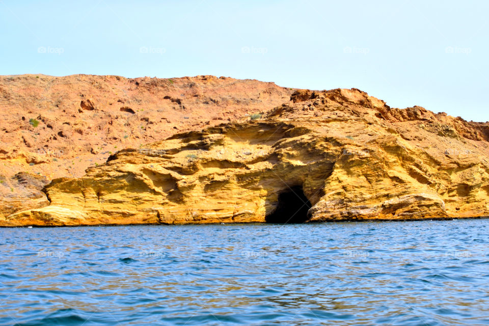 Cave inside the beach