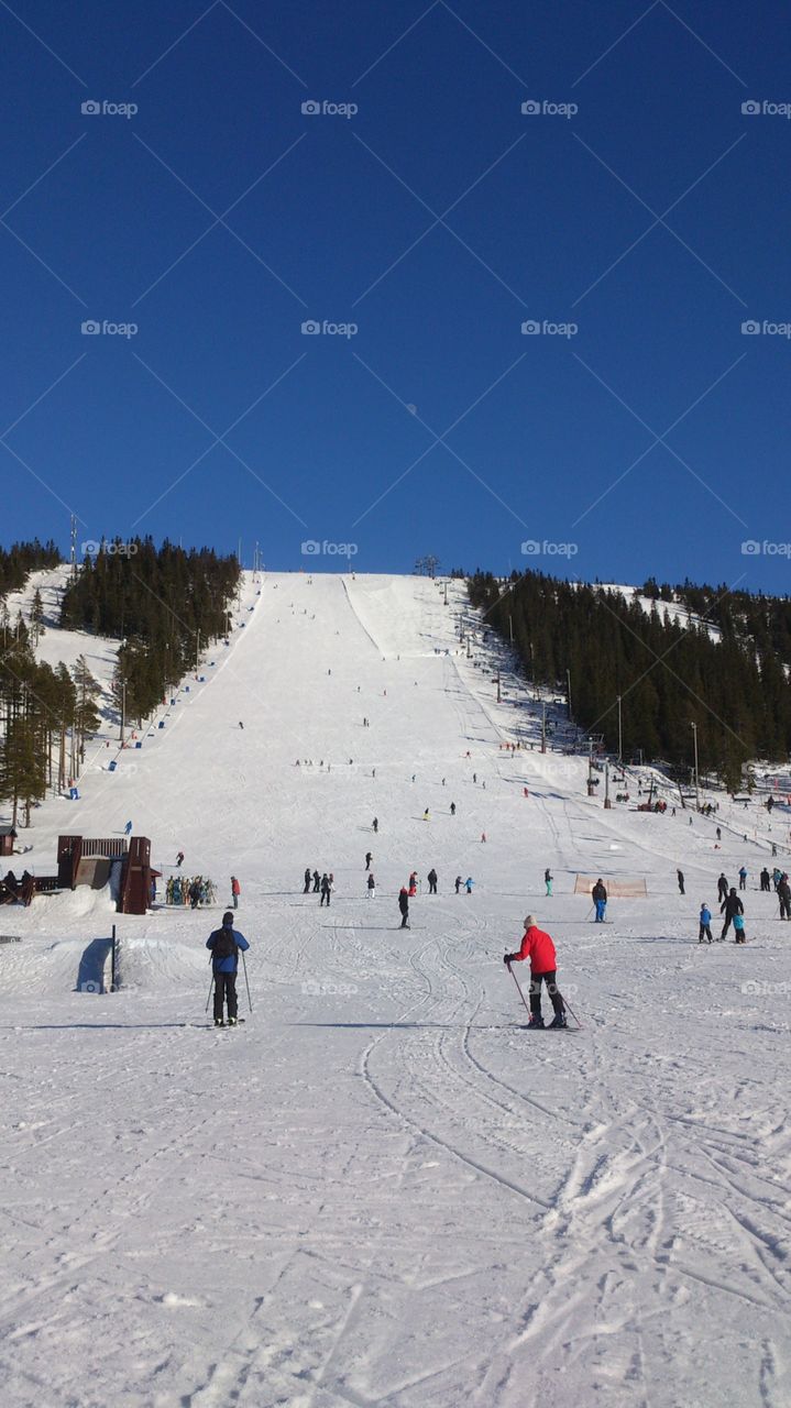 Ski slopes in Sälen Sweden 