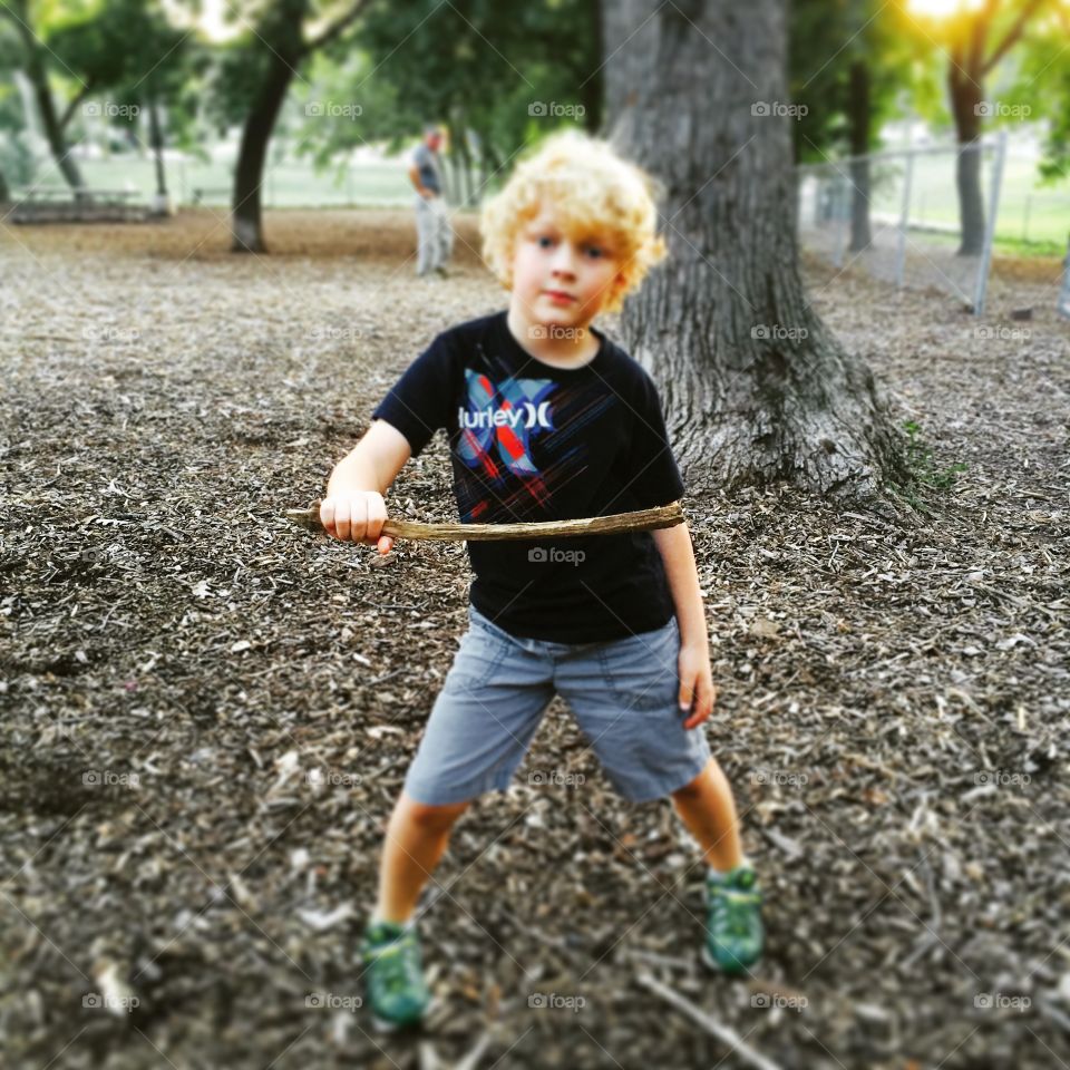 Boy in park