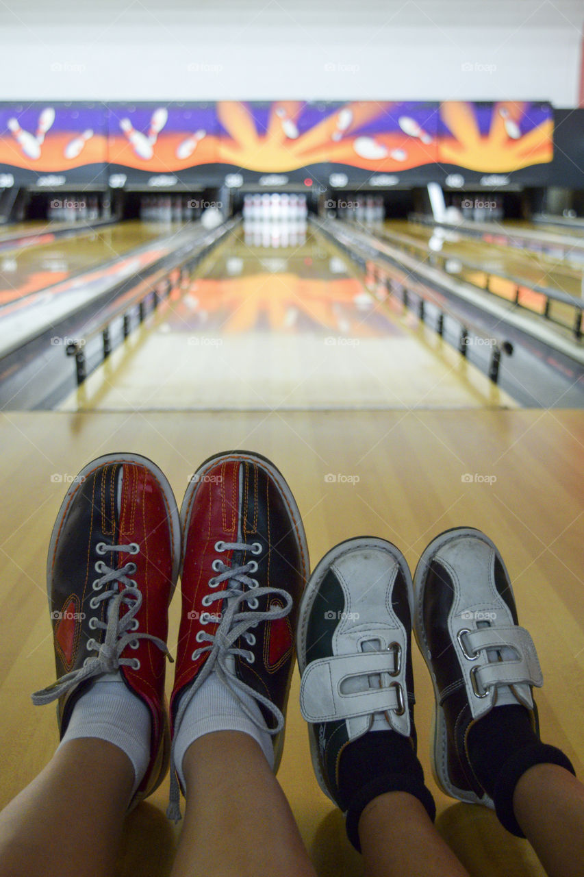 Our perspective during a family bowling outing