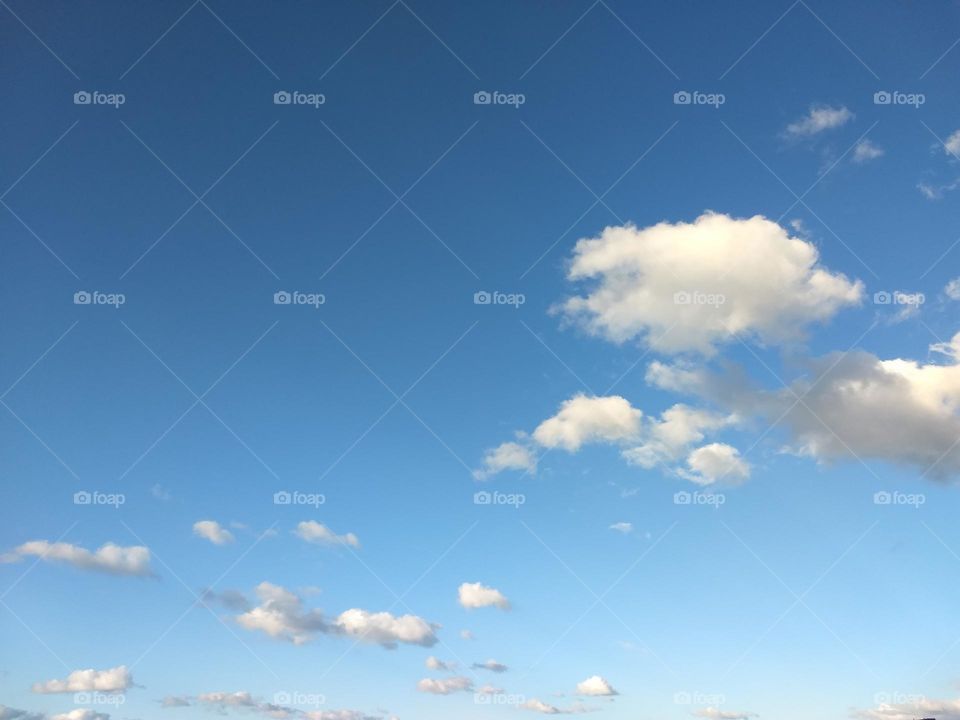 blue sky and clouds