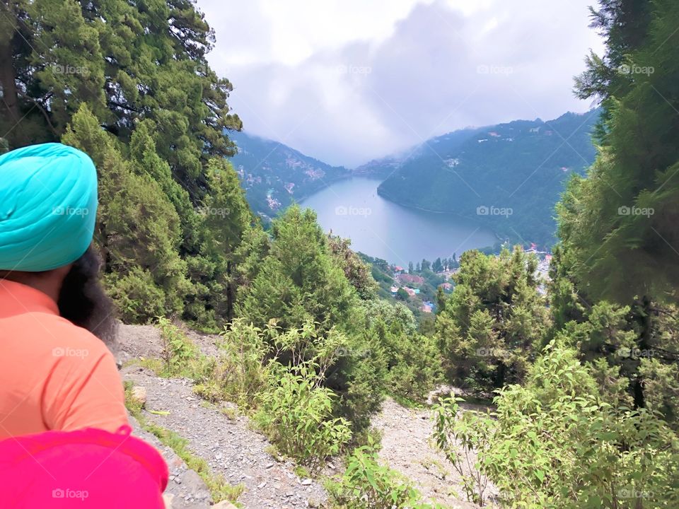 Nainitaal valley’s view from top in mango shape; nature’s design