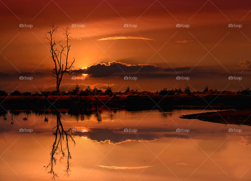 sunset at tanjung beach