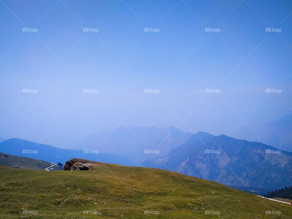 A amazing view of mountain landscape with sky