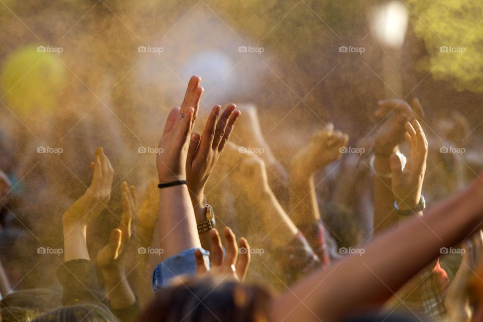 Hands up for the color festival