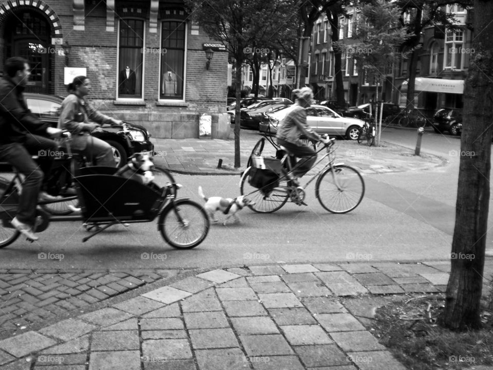 Bikers in Amsterdam 