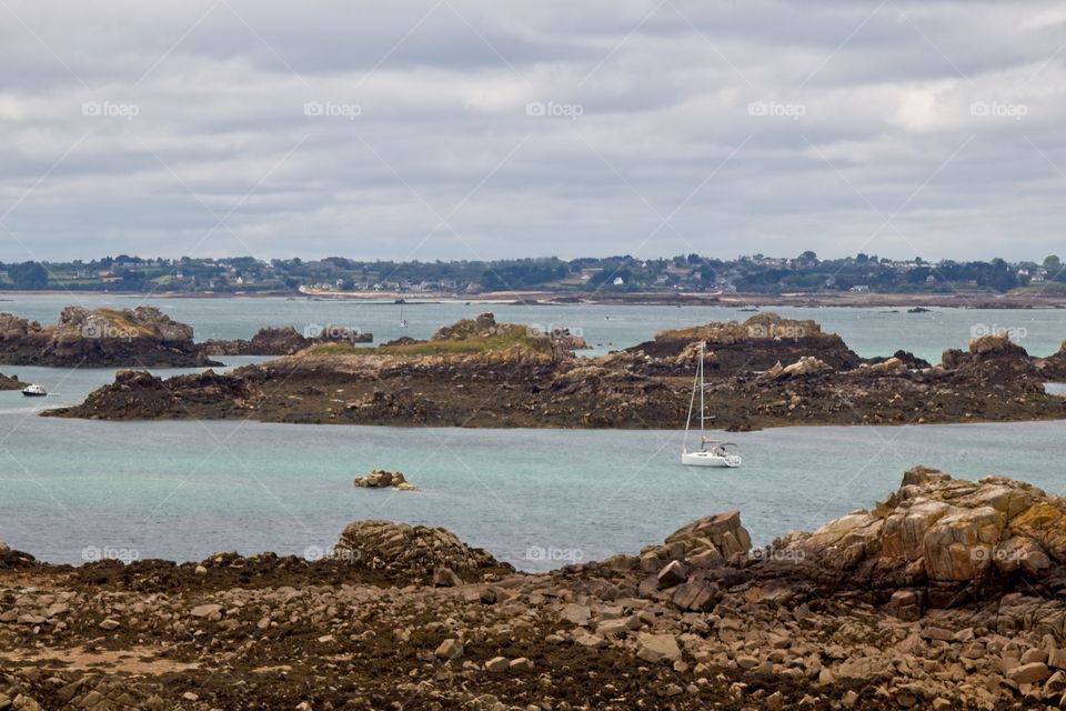 rocky coast of the sea