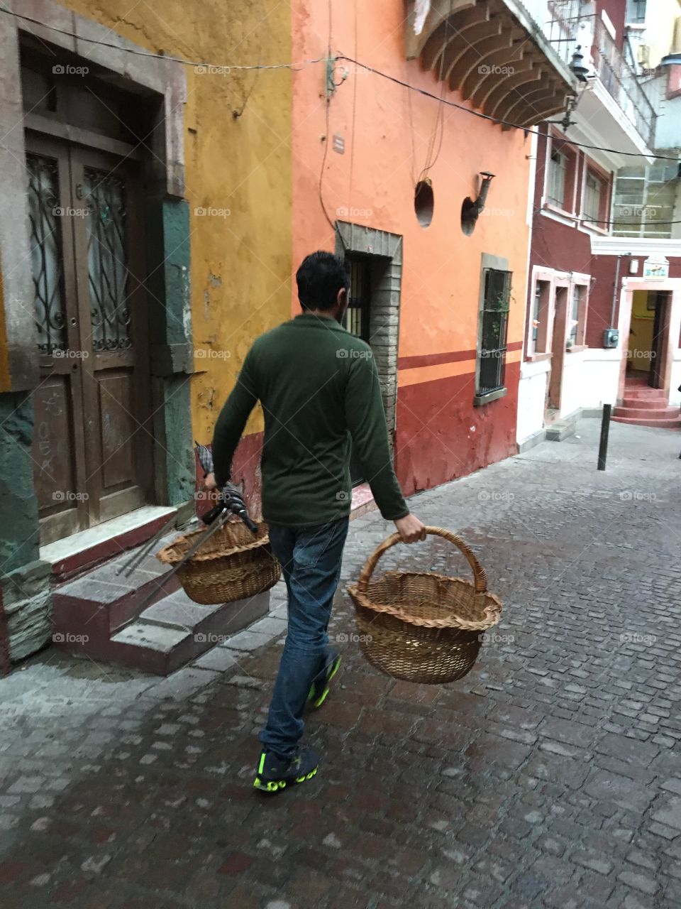 People, Street, Pavement, Man, Town