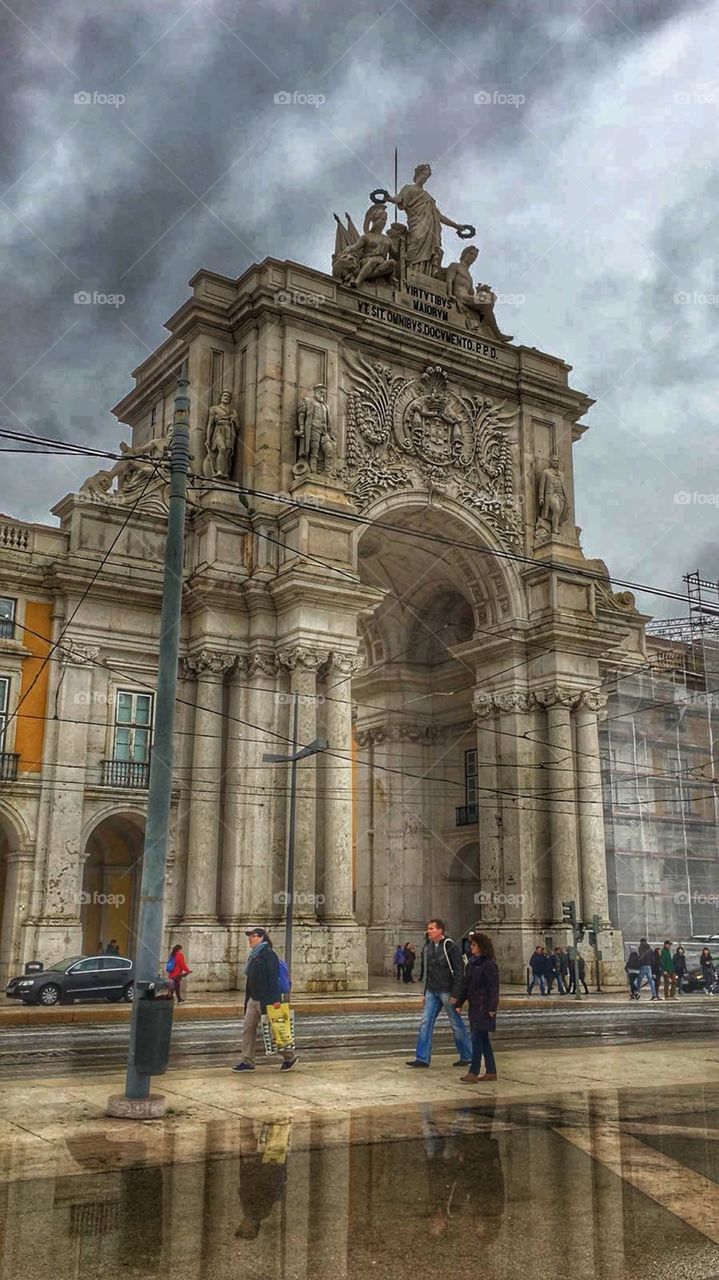 Arco da rua Augusta em Lisboa, Portugal.