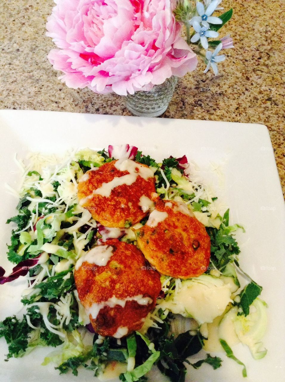 Fish cake salad