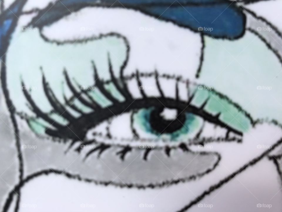 Time for an arty photo, l like how the artist has interpreted the eye on this particular occasion.