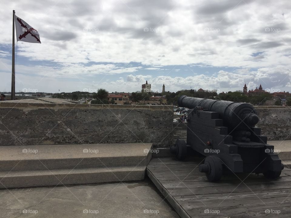 View of Saint Augustine from fort 