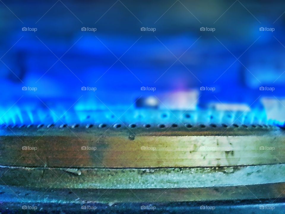 blue flame. heat