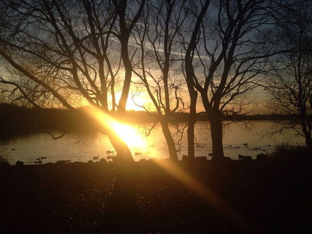 Sunset at Pennington flash