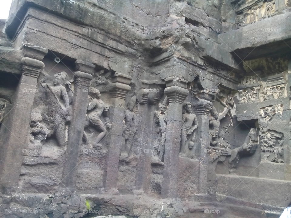 Ancient Cave of India- Ellora
Excavated between 500 A.D. to 700 A.D.
The Kailash temple
Cave no 16
inside pictures