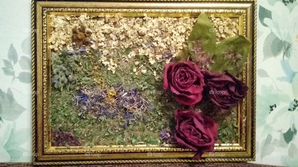 рукоделие из сухих цветов