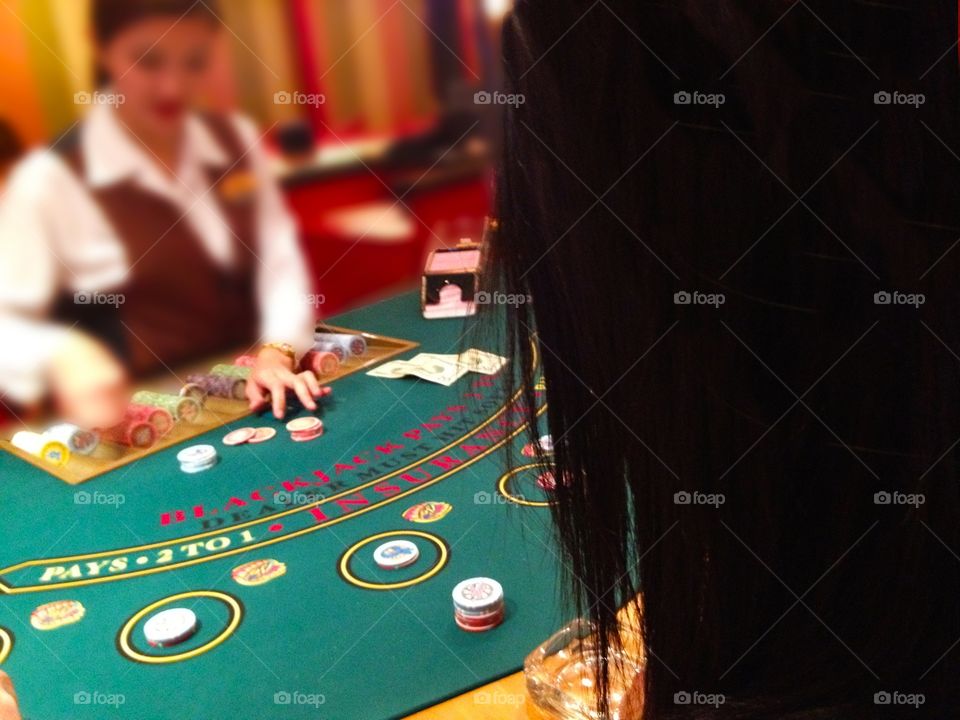 Blackjack table. Blackjack table diring my cruise