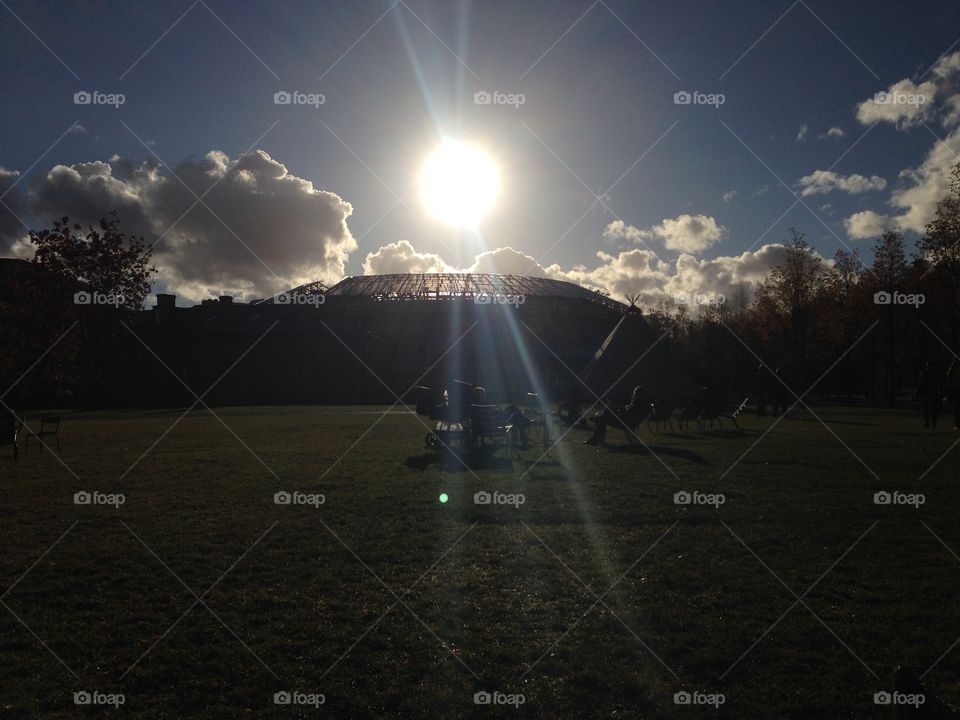 Happy evening in the park