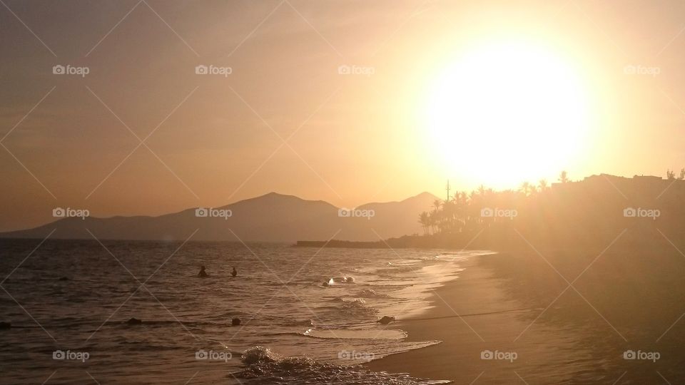 Sunset at beach