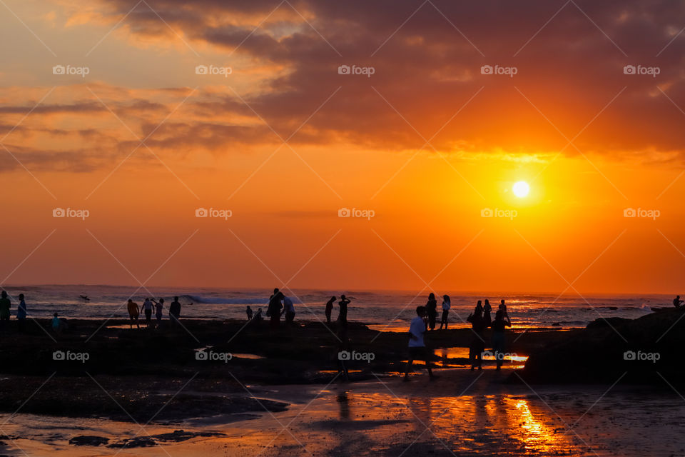 Sunset at Batu Bolong Beach