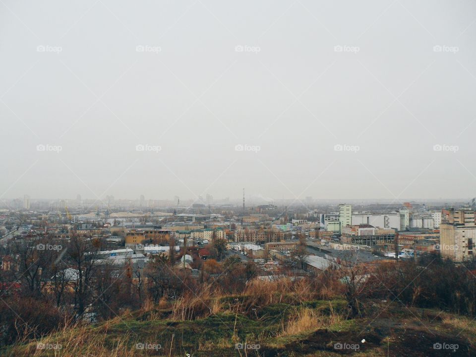 City Kiev landscape, winter 2016