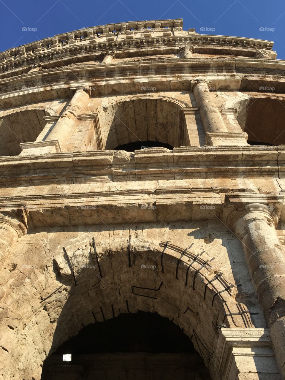 Details of the Colosseum, Rome, Italy