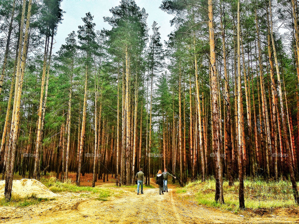 green people trees leaves by penguincody