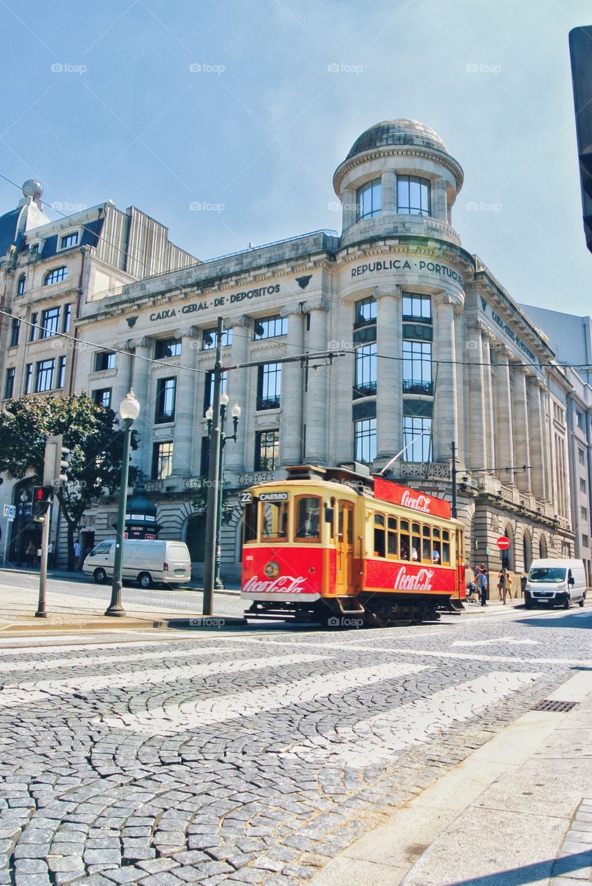 Coca-Cola tram in Portugal