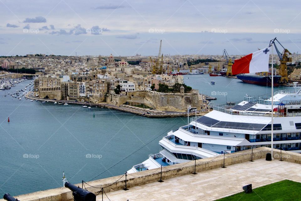 old and modern in Valetta Malta