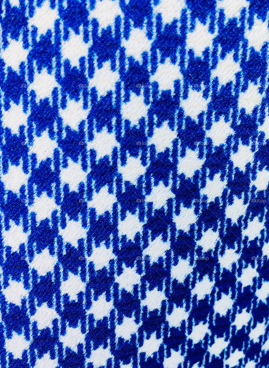 Blue and white gingham