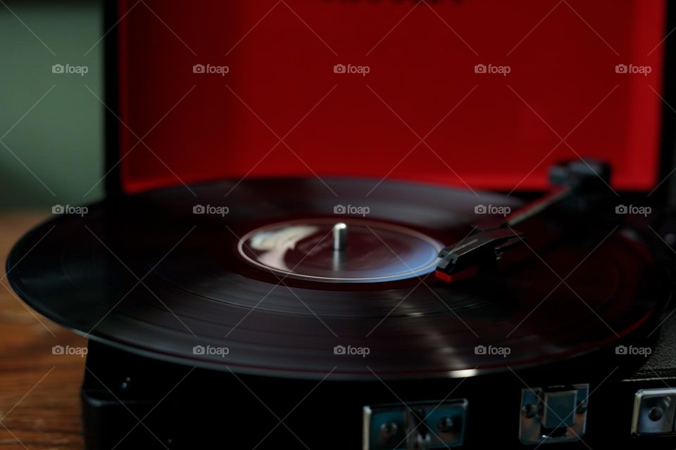 Record Player red