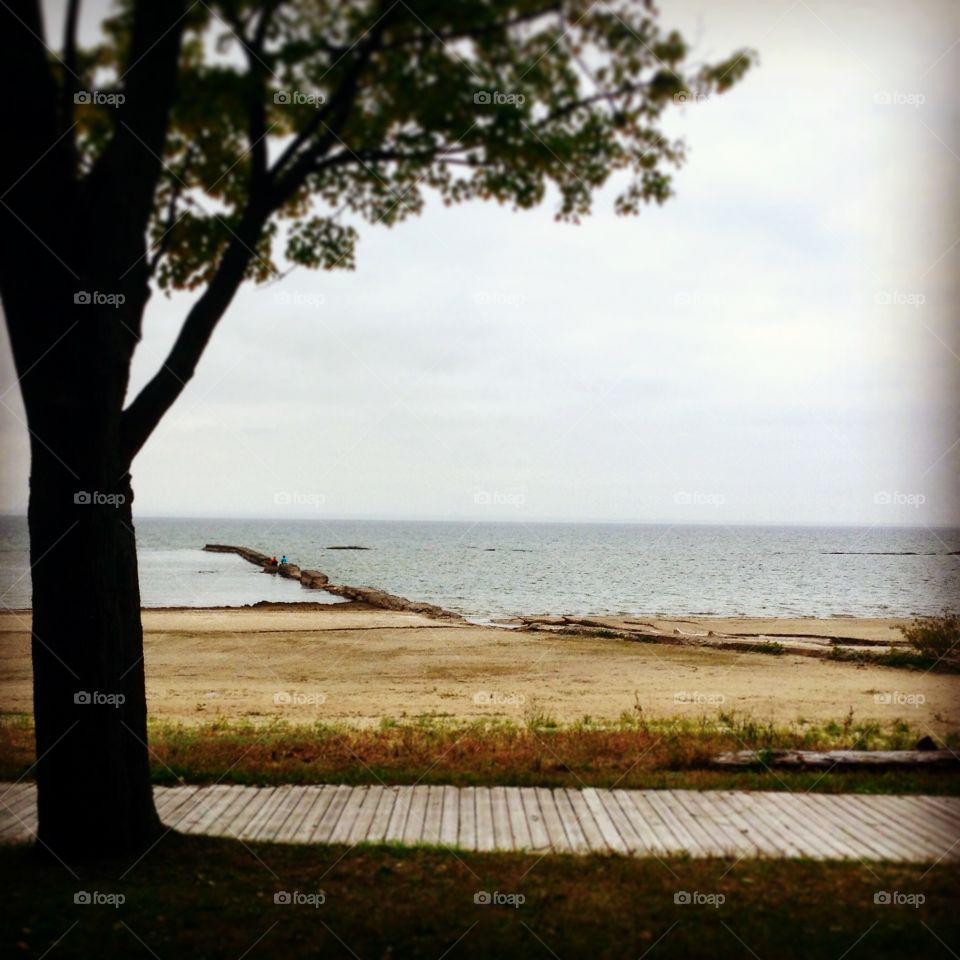 The lake. Sitting and waiting by the lake.