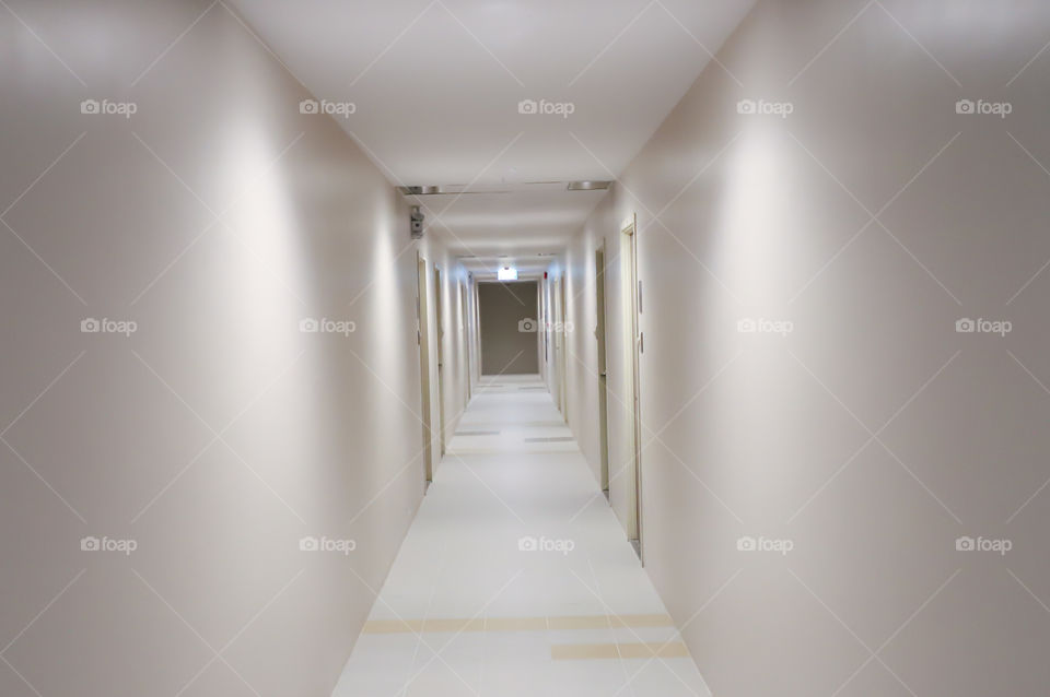Long corridor in the building