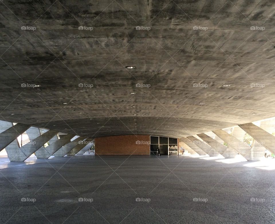 Ground floor of the Museum of Modern Art in Rio de Janeiro close to Santos Dummont Airport 