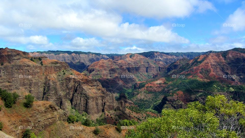 Hiking trails in canyon