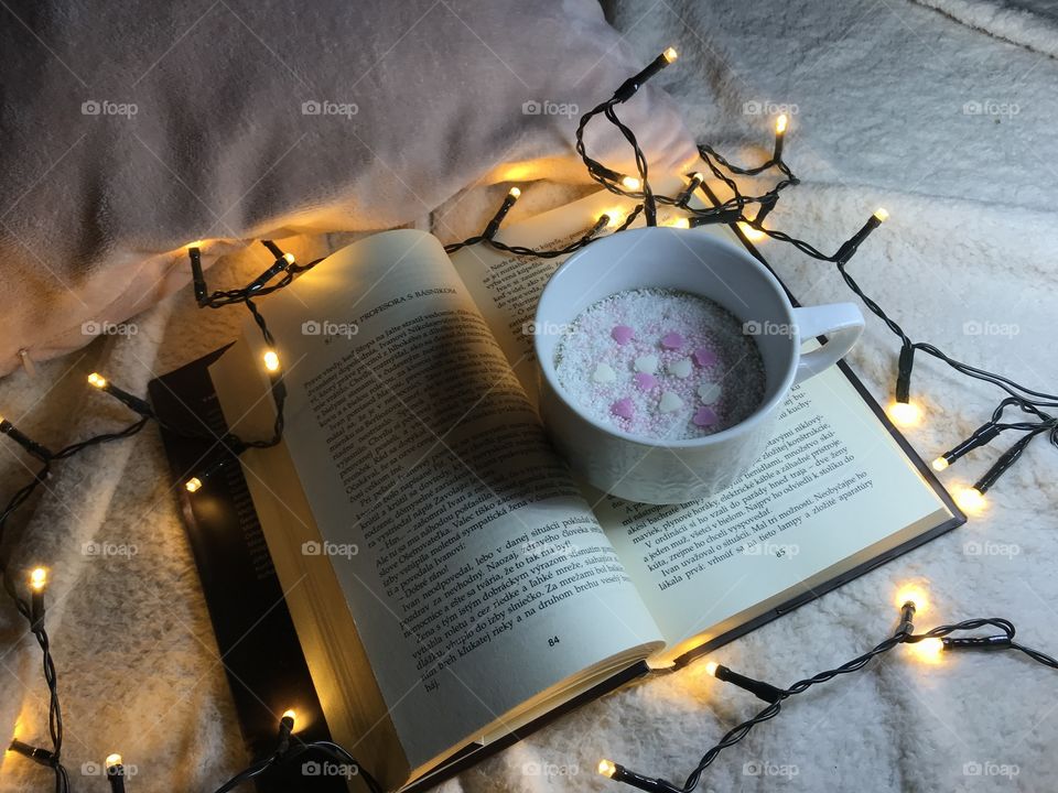 Read a book and drink hot chocolate to relax.