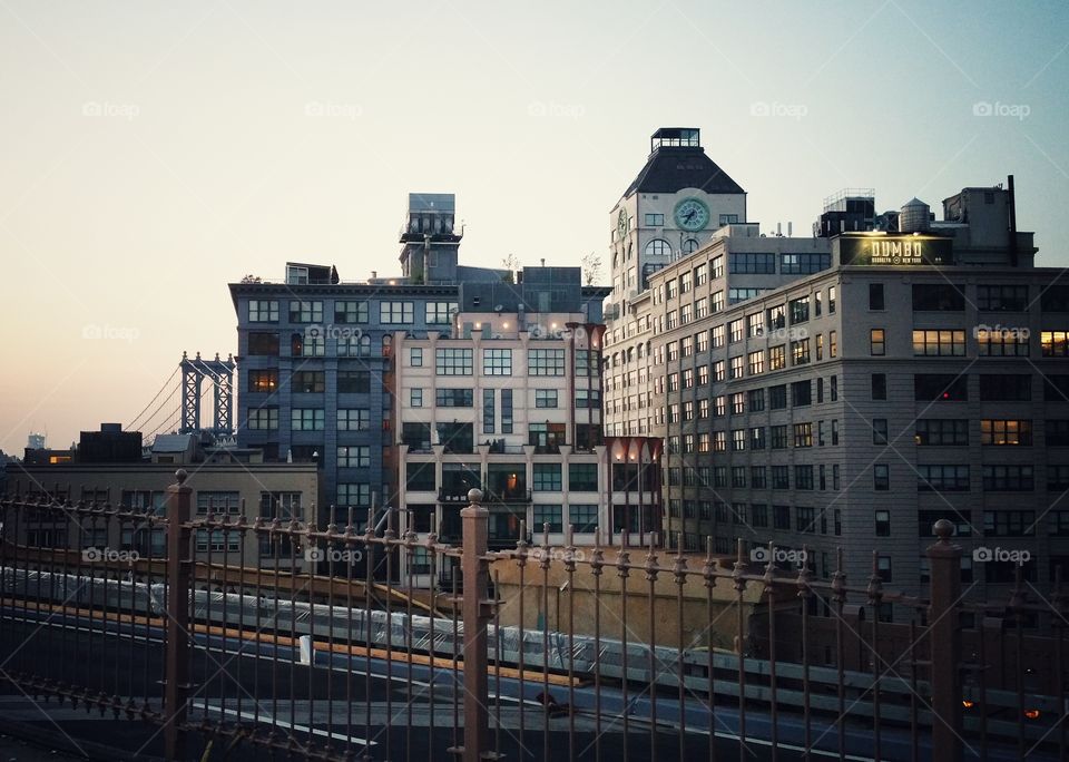 View of DUMBO from the Brookly Bridge 