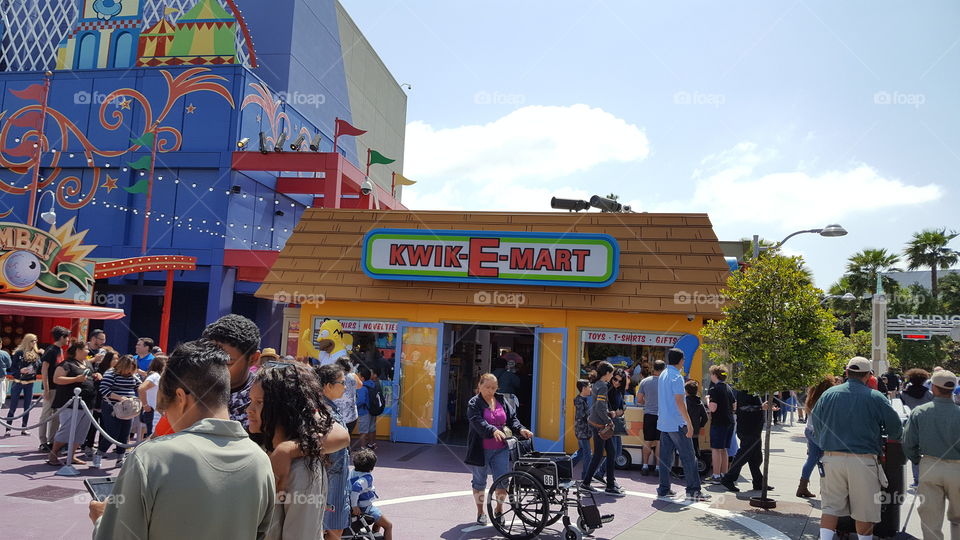 Kwik stop at the local Kwik-E-Mart. Universal Studios, Hollywood.
