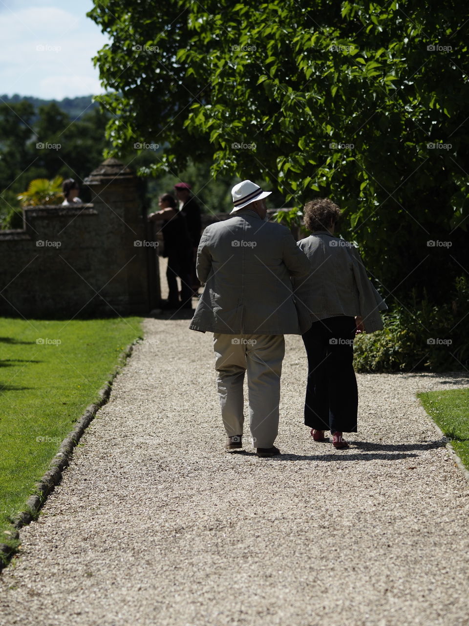 Tourists. Stately home