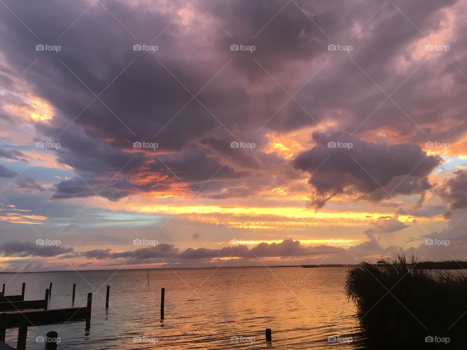 Pretty sunset clouds at OBX