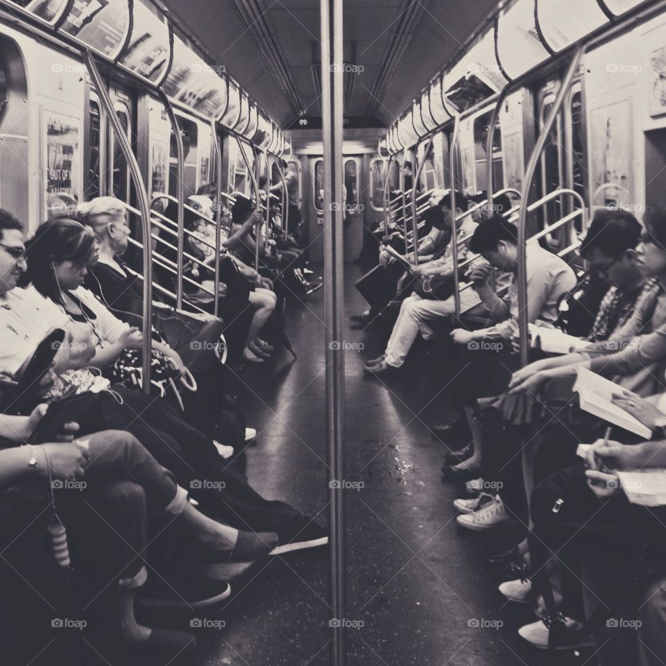 Subway. Monday morning commute