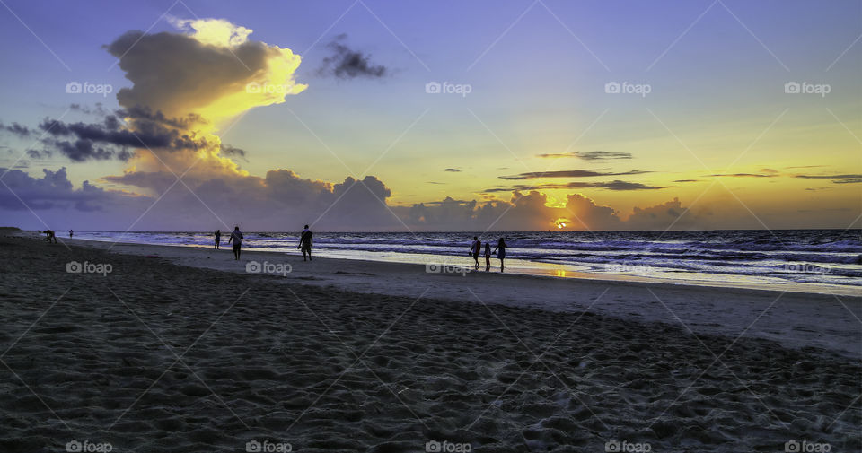 Sunset, Water, Dawn, Beach, Sea