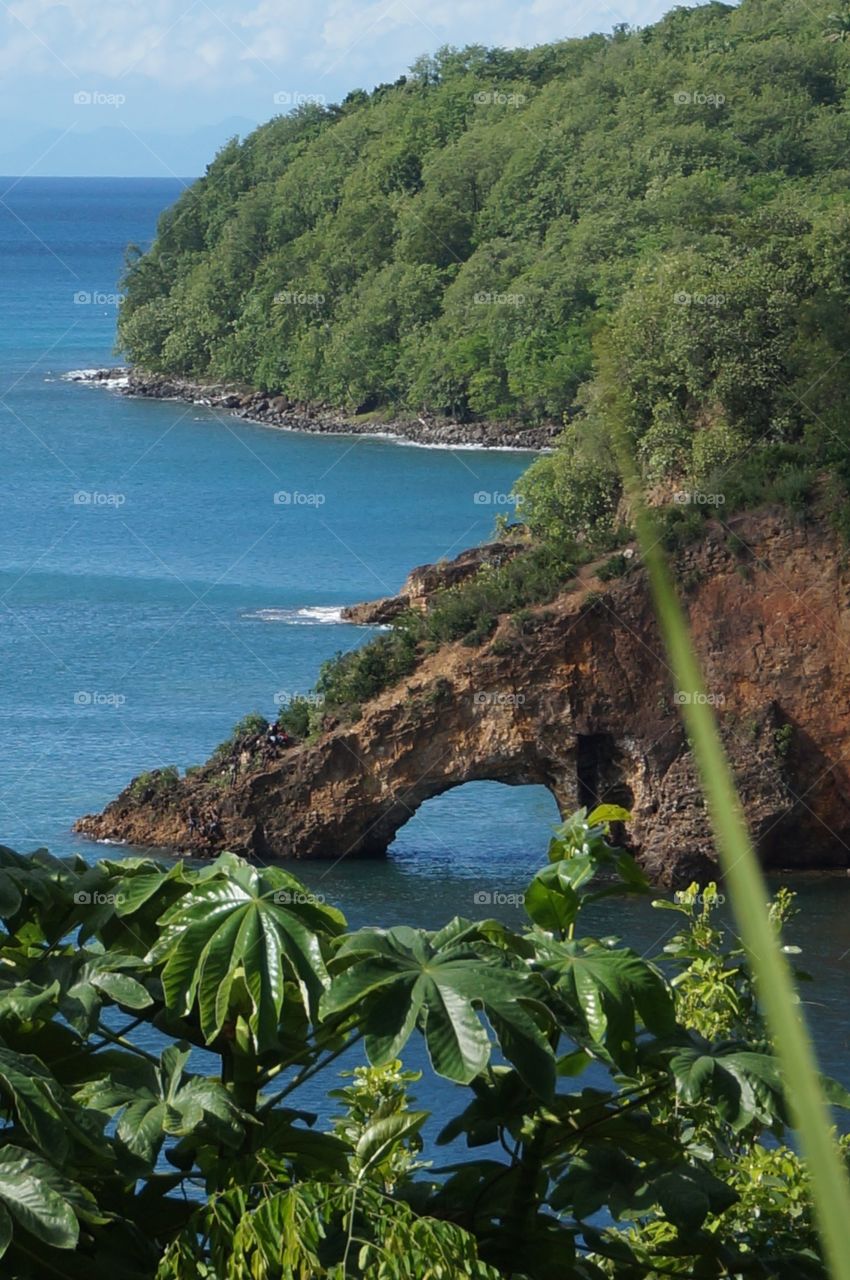 Tunnel in St Lucia, Caribbean sea