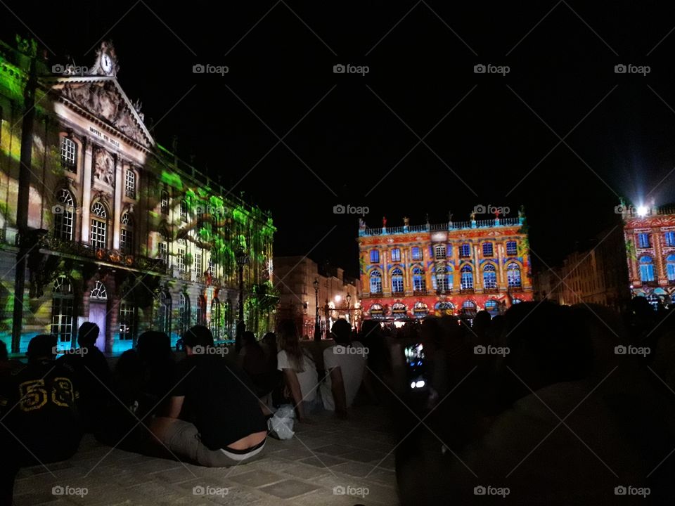 funny light night people sit show colour