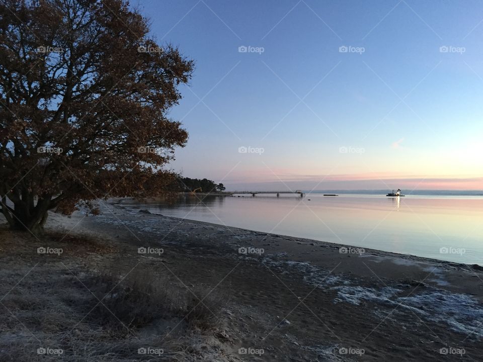 A magical morning in december by Kalmarsund Sweden 