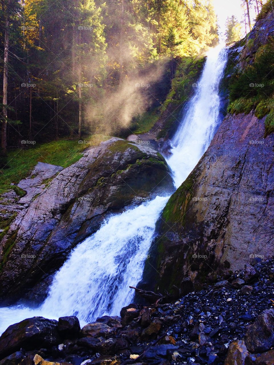 Waterfall in the french alps