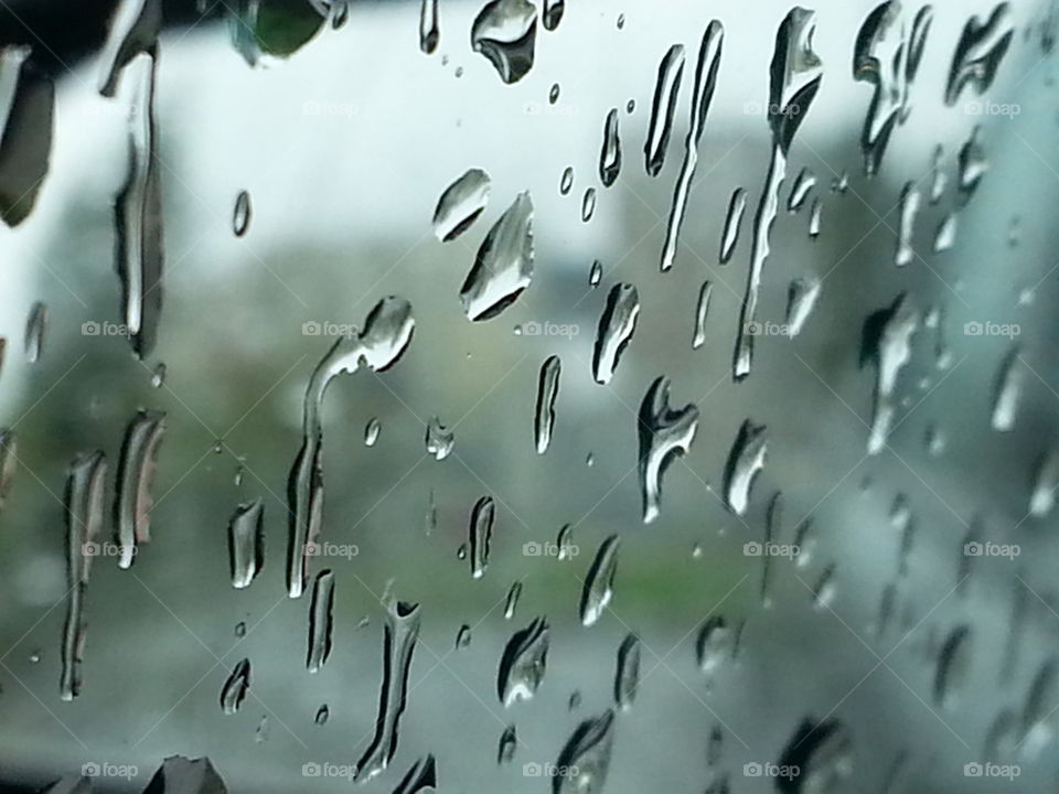 rain in car