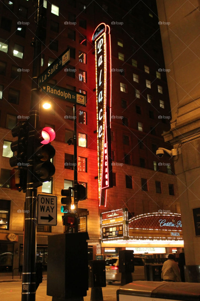 Chicago at night